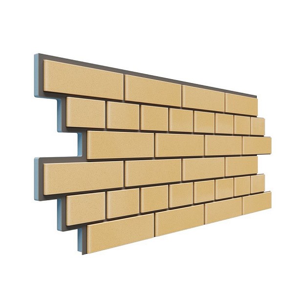 Фасадная термопанель Доломит кирпич 20мм Жёлтый купить в Воронеже